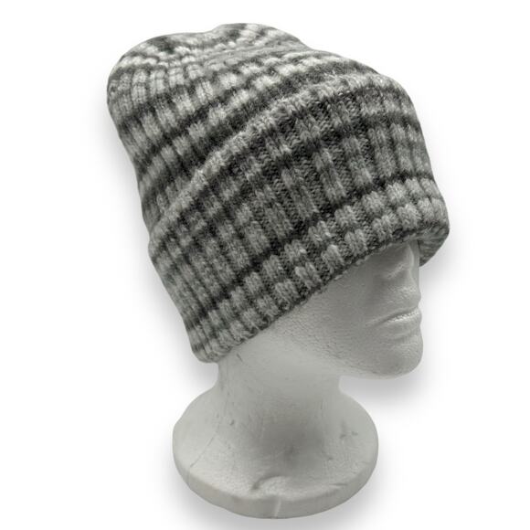 NEW Jocelyn Space Dyed Knit Hat Grey Multi Neutral Gray Winter Beanie Ribbed Tex - Picture 1 of 8